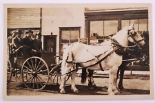 1934 RPPC Horse and Carriage Postcard - Our Safe Locomotive - Gowen Sutton Co. picture