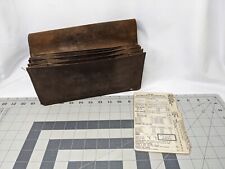 Leather Mail Pouch Portfolio Letter Holder 11x5 Inch Vintage Heavy picture
