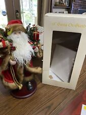Vintage Opulence 18” Santa  On Stand W/Box, Gorgeous picture