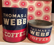 Thomas Webb Vintage coffee tins 1 pound 2 pound picture