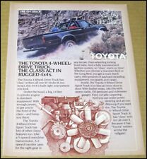 1982 Toyota 4x4 Truck Print Ad Advertisement Vintage 8.25