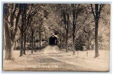 c1918 Martin's Covered Bridge Rochester Vermont VT RPPC Photo Unposted Postcard picture