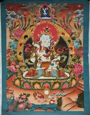 Original Tibetan Vajrasattva Shakti Thangka in Sacred Unions(YabYum Embrace), VS picture
