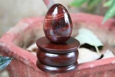 Jet Natural Red Tiger Eye Gemstone Egg 45 - 50 mm Hand Carved Crystal Altar picture