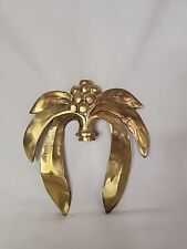 Vintage Palm Frond w/ Coconuts Solid Brass Lamp Column Insert - Part picture