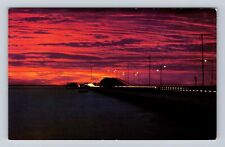 St Petersburg FL-Florida, Fiery Afterglow Paints The Clouds, Vintage Postcard picture