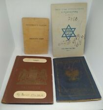 Jewish Judaica 4X documents 1930s 1940s Poland polish person immigrant Palestine picture