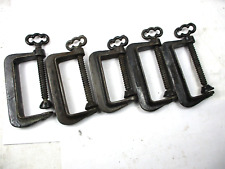 LOT OF 5 VINTAGE C-CLAMPS - 2 1/2