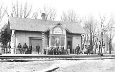 Railroad Train Station Depot Anchor Illinois IL Reprint Postcard picture