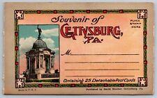 Gettysburg Facts.  Pennsylvania Souvenir Vintage Postcard. PA picture