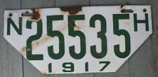 1917 New Hampshire NH Porcelain License Plate Non-Resident Visitor Vehicle Tag picture