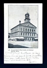 1904 Ornate Back Wm Waite View Postcard - Faneuil Hall Boston Massachusetts r4 picture