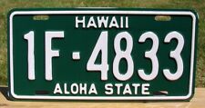 1961 Hawaii Aloha State License Plate Vintage # 1F-4833 picture