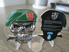 US Army Special Forces Group Creed Green Berets 7th SFG (A) Skull Challenge Coin picture