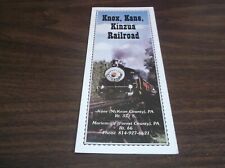 KNOX KANE AND KINZUA RAILROAD TIMETABLE AND BROCHURE  picture