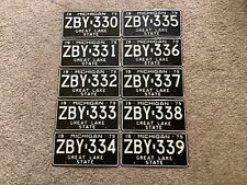 Lot of 10 Consecutive Numbered 1979 Michigan License Plates picture