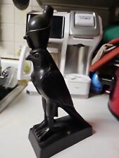 Hand Carved Stone Egyptian Horus Falcon Bird Statue Figure picture