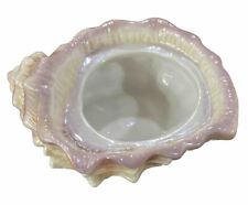 Italian Porcelain /Ceramic Seashell Jewelry Trinket Box Conch Shell Starfish picture