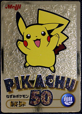 Pokemon Pikachu Gold Foil Meiji 2000 Light Play Condition picture