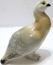 Vintage Lomonosov Porcelain Partridge Grouse Bird Figurine USSR 5 1/2