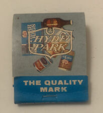 Vintage Hyde Park Matchbook Grocery Matches Full Ad Unstruck Souvenir Collect picture