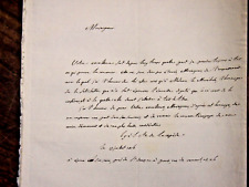Mal CLARKE 1816 Collection Autograph Letter from the Count of Lacepede picture