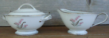 Noritake Crest Creamer and Sugar Bowl with Lid Vintage 1953-1965 picture