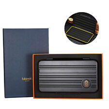 Lubinski Travel Metal Humidor 5 Tube Cigars Case Luxury Portable Tobacco Box Set picture