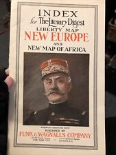 Index for the Literary Digest Liberty Map New Europe & New Map of Africa 1920 picture