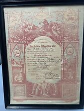 1884 German Confirmation Document Framed picture