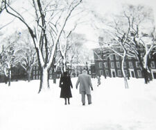 Vintage 1950s Harvard Yard Photo w Aunt Evelyn & Ted at Harvard University 3.5