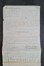 1857 Minnesota Land Deed And Mortgage, Document Stamp, Lewis To Robinson picture
