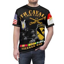 All Over Printing - 17th Cavalry - Vietnam Vet with 17th Cav Hat with L/R Sleeve picture