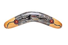 Australian Aboriginal Artwork Boomerang Hand Painted Hardwood Returning Crafted picture