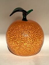 LENOX ART GLASS ORANGE*SUN DRENCHED SPLENDOR* FIGURINE/PAPERWEIGHT COLLECTIBLE picture