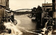 DEER RIVER real photo postcard rppc NEW YORK NY bridge falls mill picture