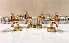 Nautical Bulkhead Passage Way Wall Mount Brass New Light With Junction Box 4 Pcs picture