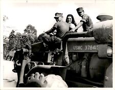 LG980 1973 Orig Photo MISS KANSAS CINDY LEE SIKES VISITS US MARINES IN THAILAND picture