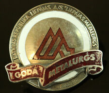 RARE Latvian Republic Liepajas Metalurgs LM badge HONORARY METALLURGIST  #290 picture