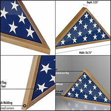 Flag Display Case Burial Folded Large Fits Box Wood Americanflat Barn .5 5x9 picture