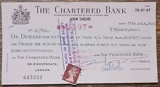 1968 - NEW DELHI -THE CHARTERED BANK - £196-4-0 - N° 21/590 - PRE OWNED  picture