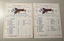 1957 Clyde Beatty Circus Route Card 2 Card Lot picture