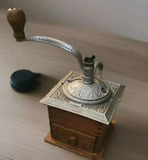 Antique Imperial Coffee Grinder Wood With Drawer  picture