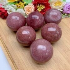 1PC Natural Strawberry Quartz Sphere Crystal ball divination sphere healing picture