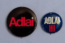 Two Vintage Adlai Stevenson Campaign Button Pinback Pin picture