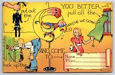 Comic Humor c1941 You Better Pull All The Where We Going... CURT TEICH Postcard picture