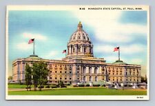 Postcard MN St Paul Minnesota State Capitol Linen picture
