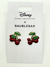 Disney Parks BaubleBar Mickey Minnie Mouse Icon Cherry Earrings NWT 2024 picture