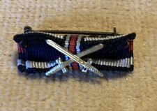 Original Post WW1 German Buttonhole Ribbon Bow, Iron Cross/Honor Cross w. Swords picture