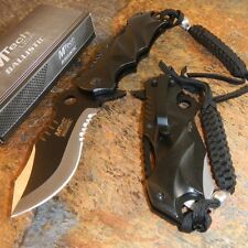 MTECH Ballistic BOWIE Black Spring Assisted Opening Serrated Pocket Knife NEW picture